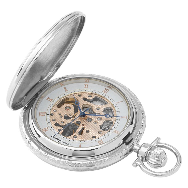 Two-Tone Hunter Case Mechanical Pocket Watch