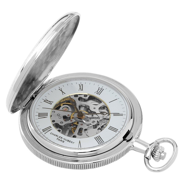 Two-Tone Hunter Case Mechanical Pocket Watch