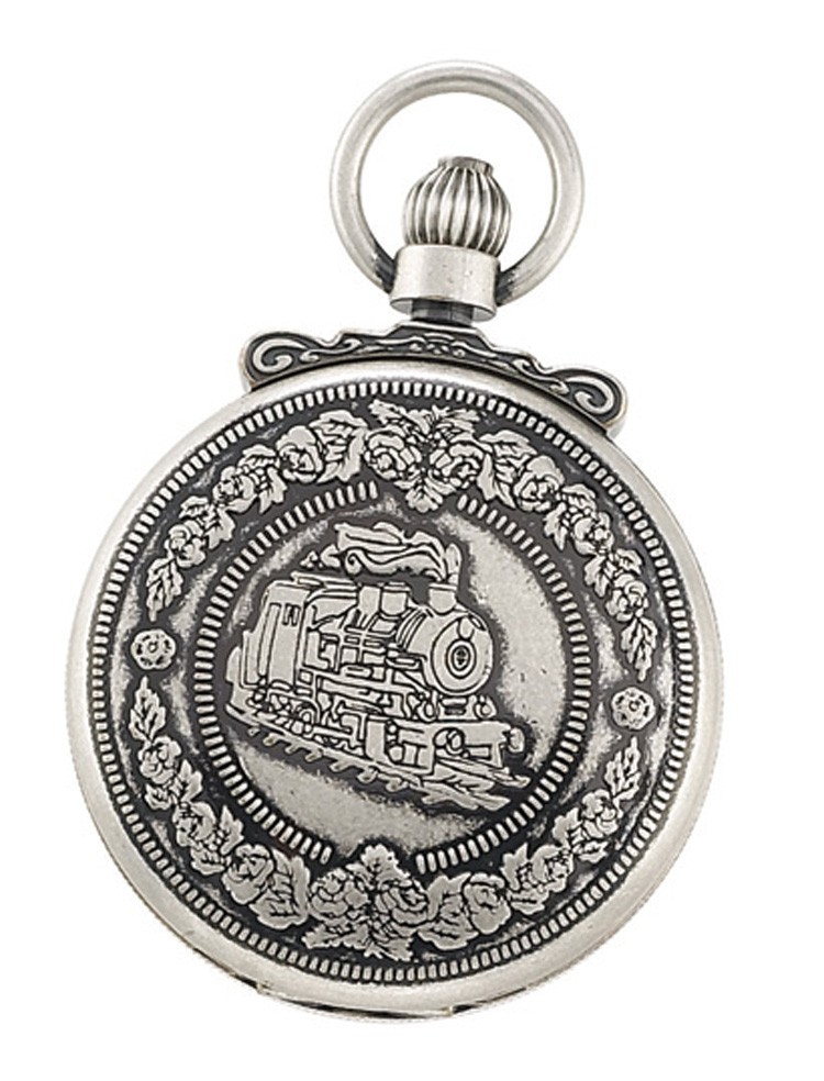 Antiqued Finish Hunter Case Quartz Pocket Watch