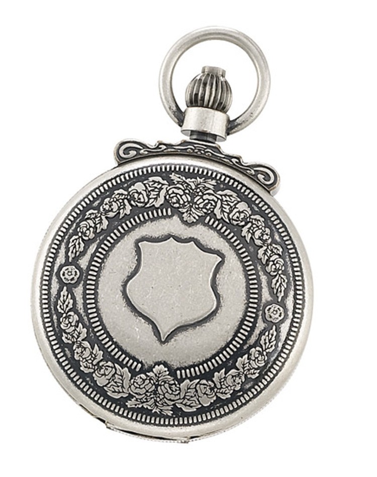 Antiqued Finish Double Hunter Case Mechanical Pocket Watch