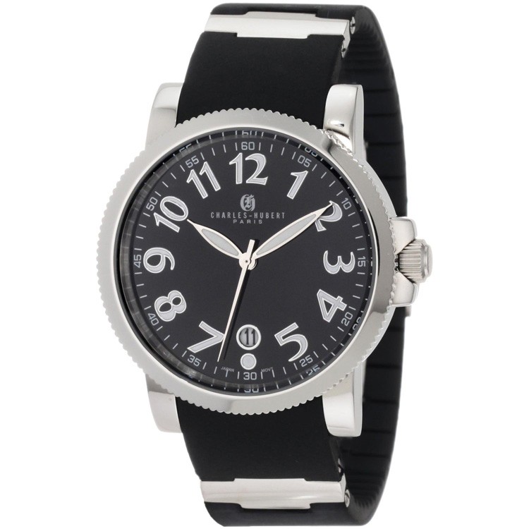 Charles-Hubert Men's Stainless Steel Quartz Watch #3892-W