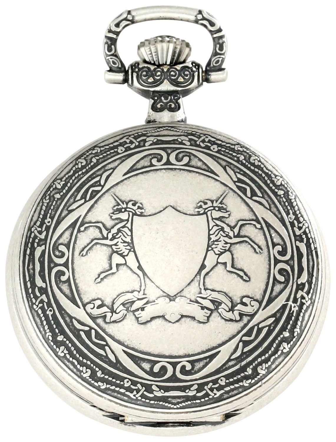 Charles-Hubert Paris Antique Chrome Finish Hunter Case Mechanical Pocket Watch