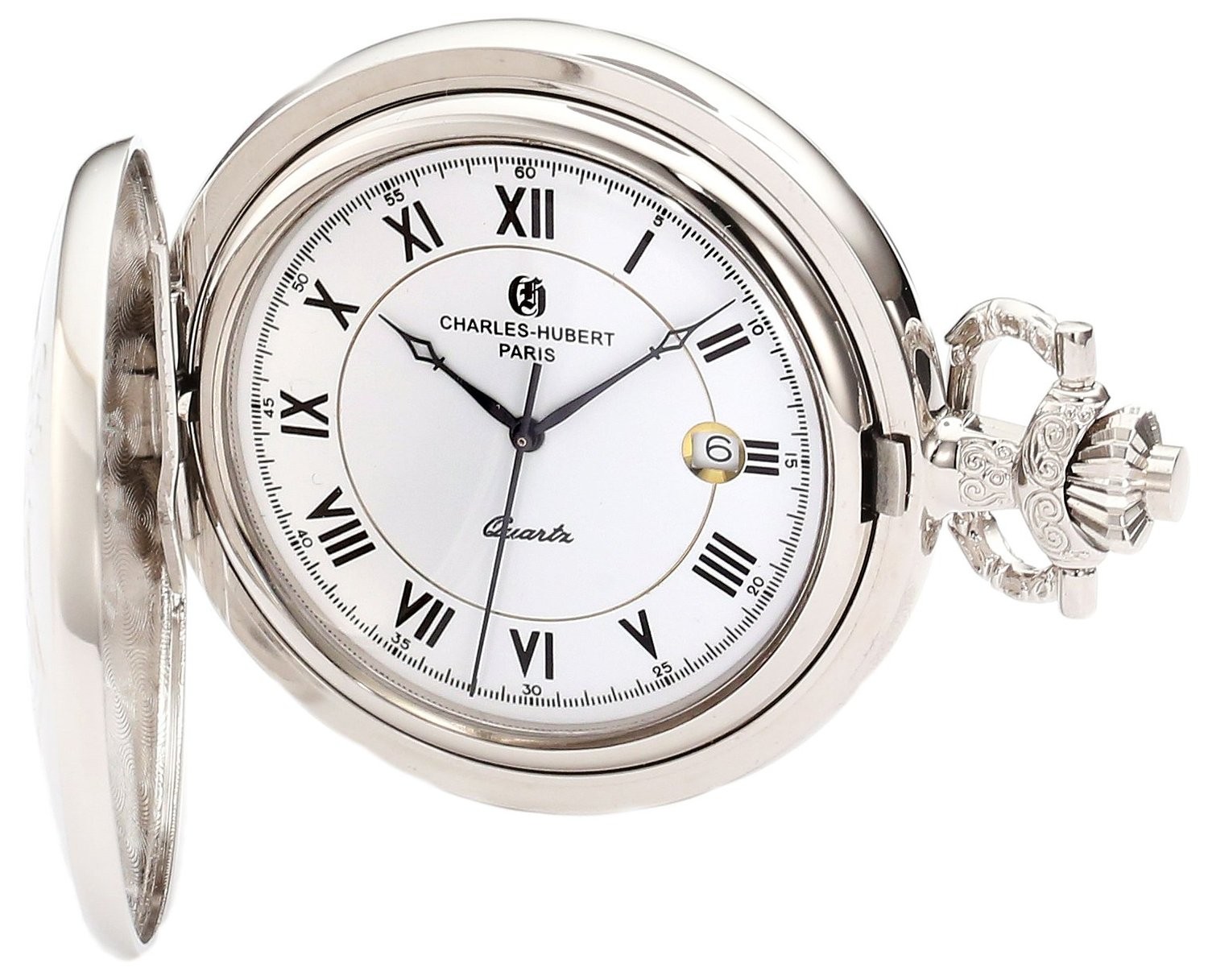 Charles-Hubert Paris Hunter Case Quartz Pocket Watch