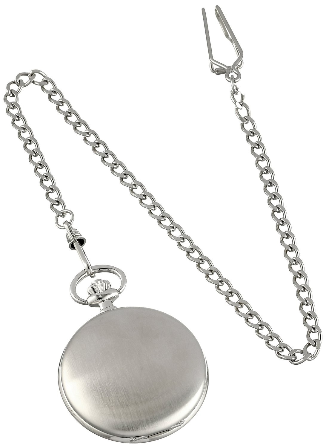 Charles-Hubert Paris Satin Finish Hunter Case Quartz Pocket Watch