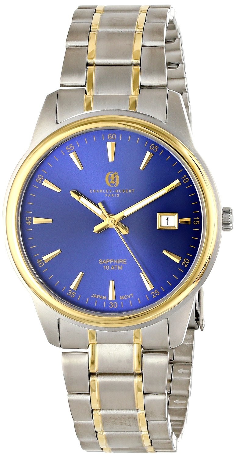 Charles-Hubert Paris Men's Two-Tone Titanium Quartz Watch
