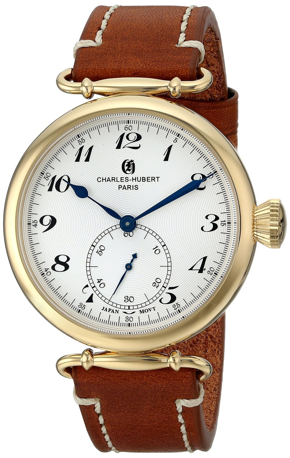 Charles-Hubert Paris Men's Gold-Plated Stainless Steel Quartz Watch