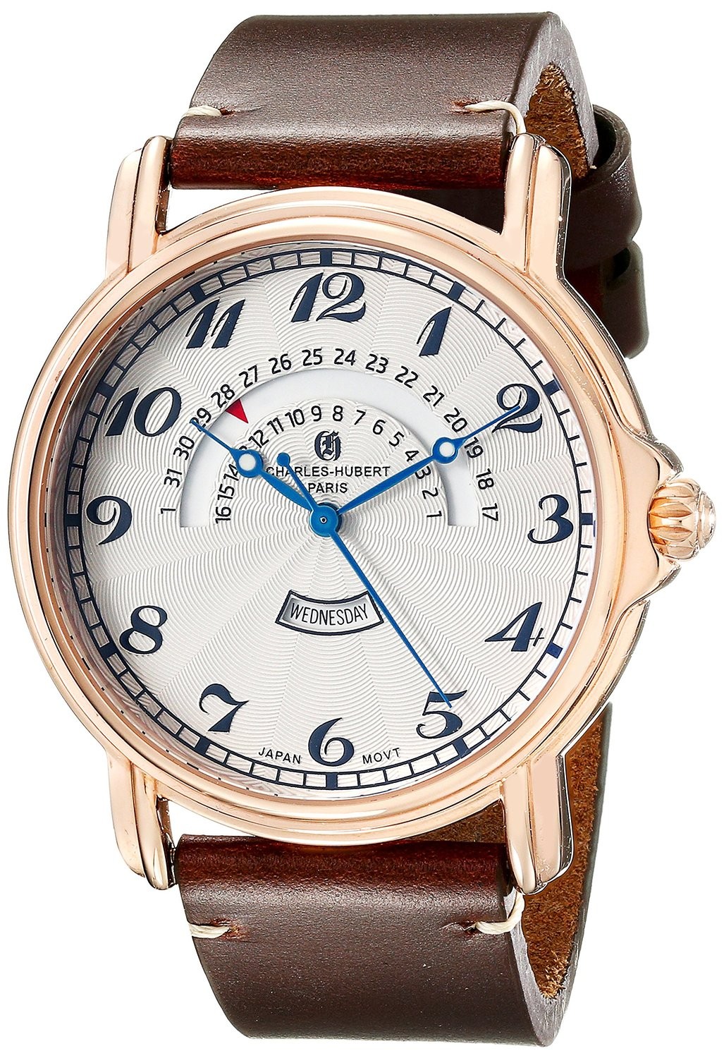 Charles-Hubert Paris Men's Rose-Gold Plated Stainless Steel Quartz Watch