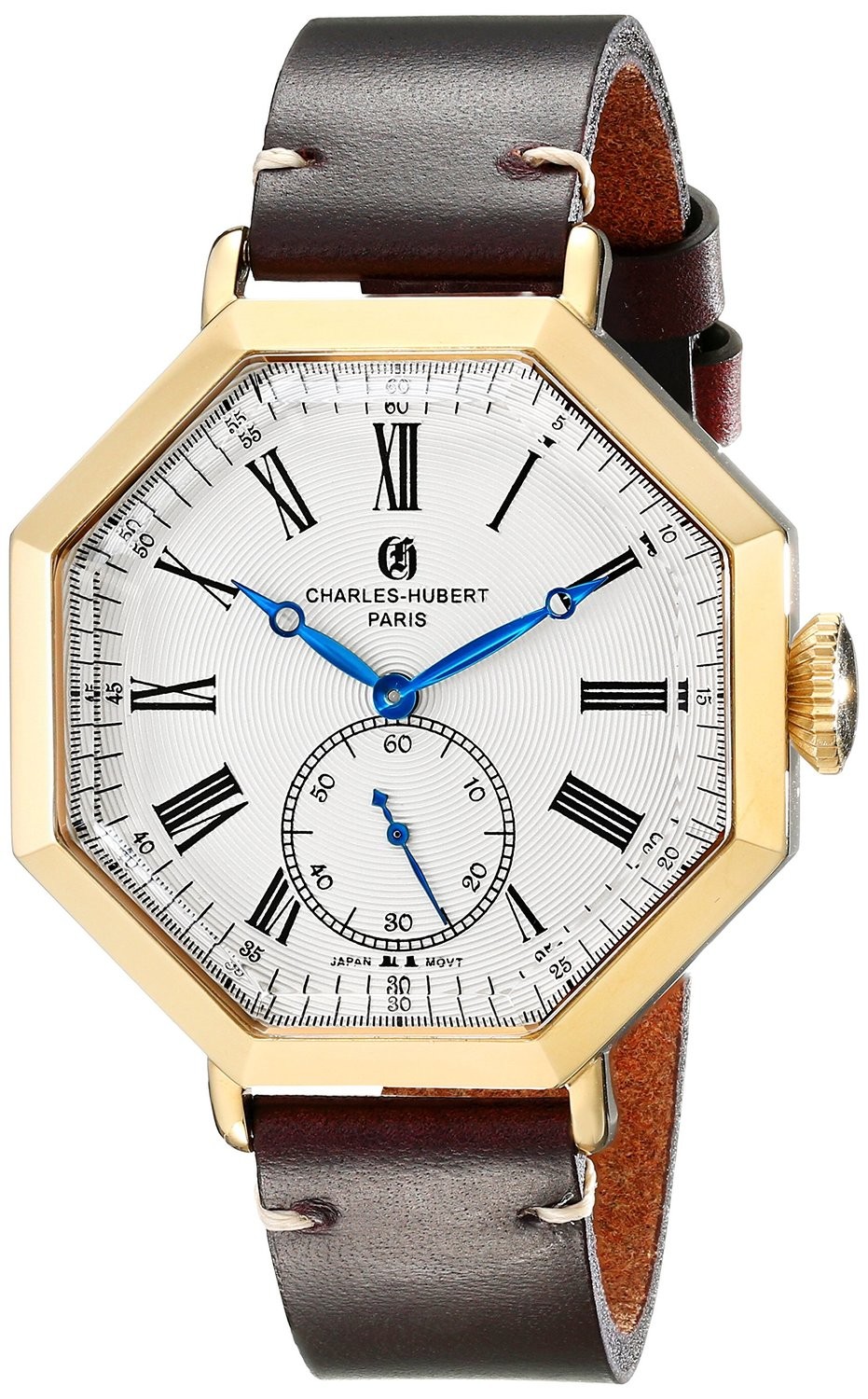 Charles-Hubert Paris Men's Gold-Plated Stainless Steel Quartz Watch