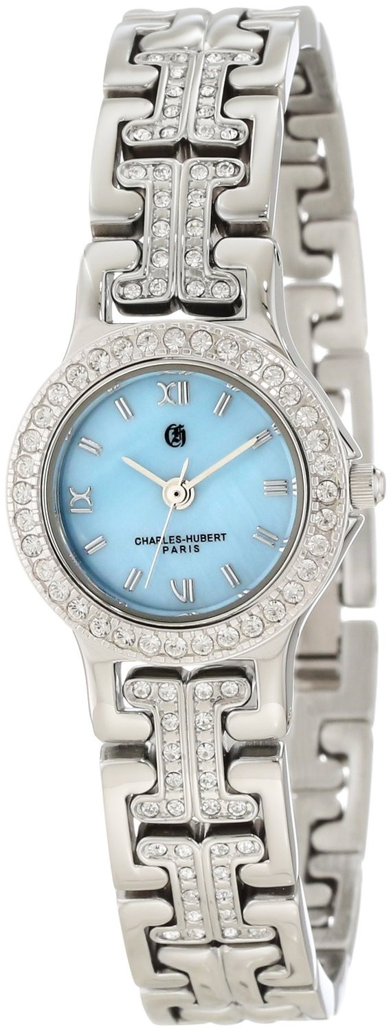 Charles-Hubert Paris Women's Quartz Watch with 4 Interchangeable Bezels