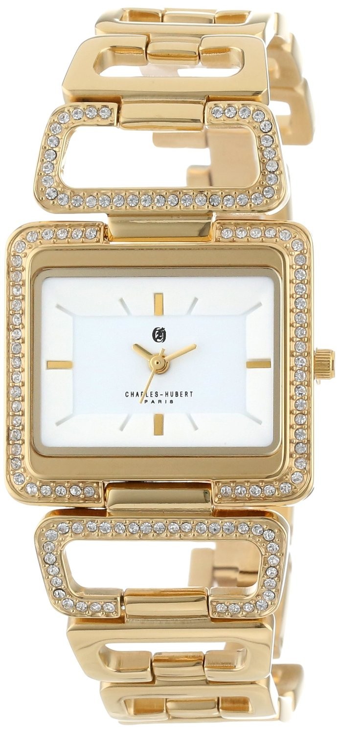 Charles-Hubert Paris Women's Gold-Plated Stainless Steel Quartz Watch