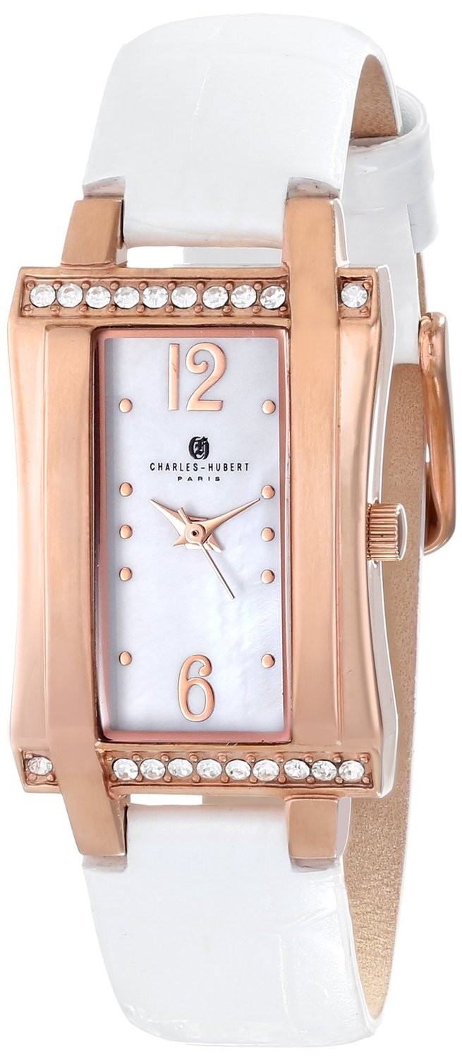Charles-Hubert Paris Women's Rose-Gold Plated Stainless Steel Quartz Watch