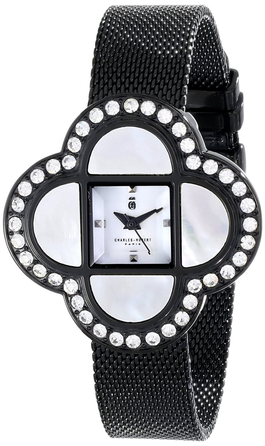 Charles-Hubert Paris Women's Black Plated Stainless Steel Quartz Watch