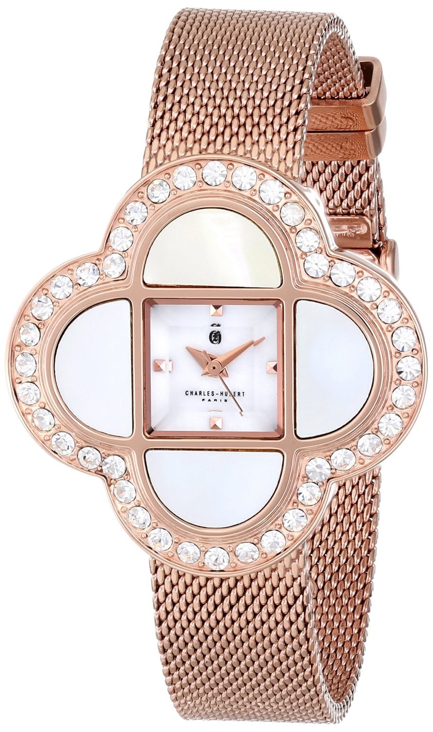 Charles-Hubert Paris Women's Rose-Gold Plated Stainless Steel Quartz Watch