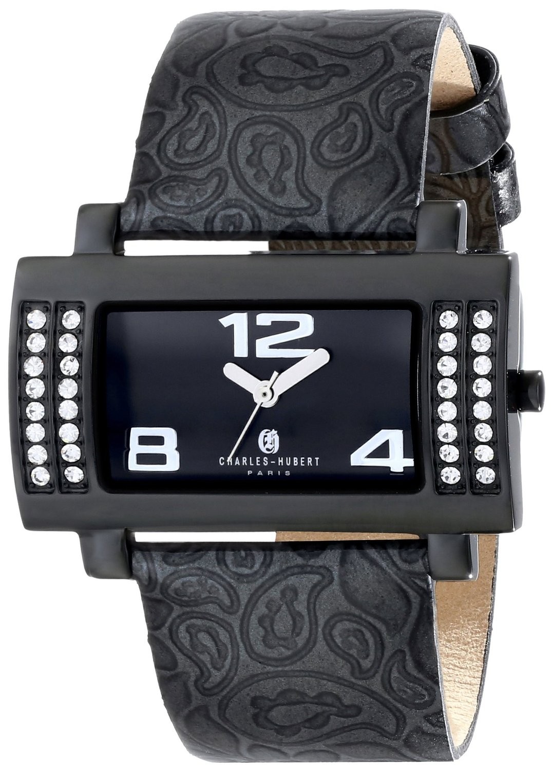 Charles-Hubert Paris Women's Black Plated Stainless Steel Quartz Watch