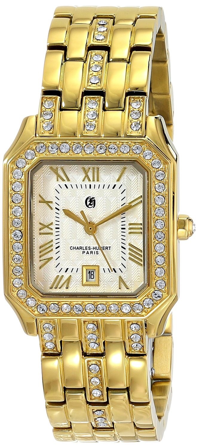 Charles-Hubert Paris Women's Gold-Plated Stainless Steel Quartz Watch