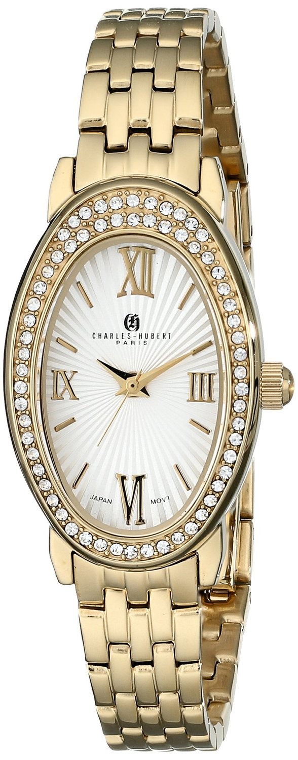 Charles-Hubert Paris Women's Gold-Plated Stainless Steel Quartz Watch