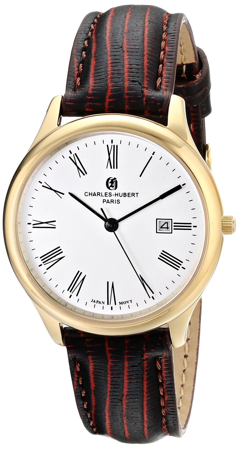 Charles-Hubert Paris Women's Gold-Plated Stainless Steel Quartz Watch