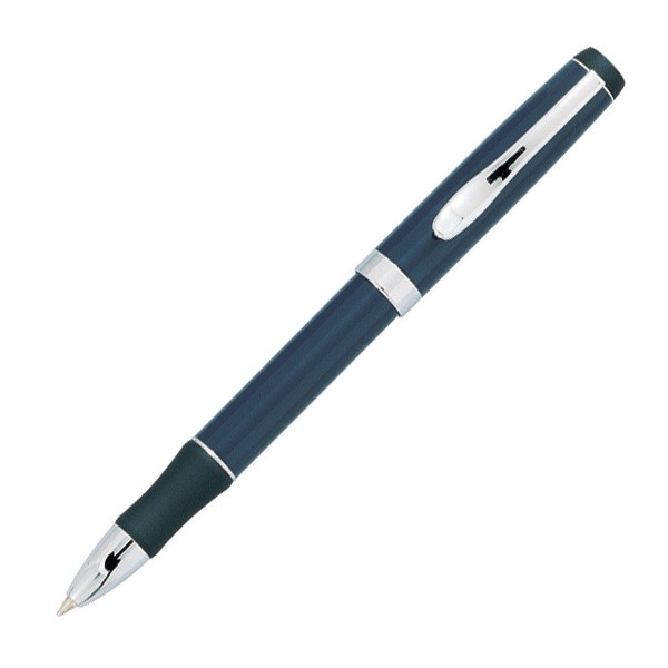 Marbleized Matte Blue Metal Ballpoint Pen