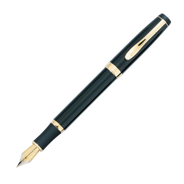 Black and Gold Finish Fountain Pen