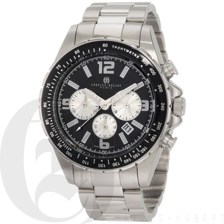 Charles-Hubert Men's Stainless Steel Chronograph Watch #3891-W