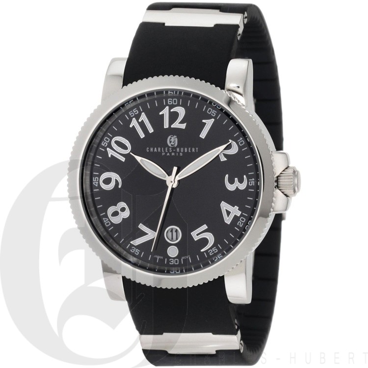 Charles-Hubert Men's Stainless Steel Quartz Watch #3892-W