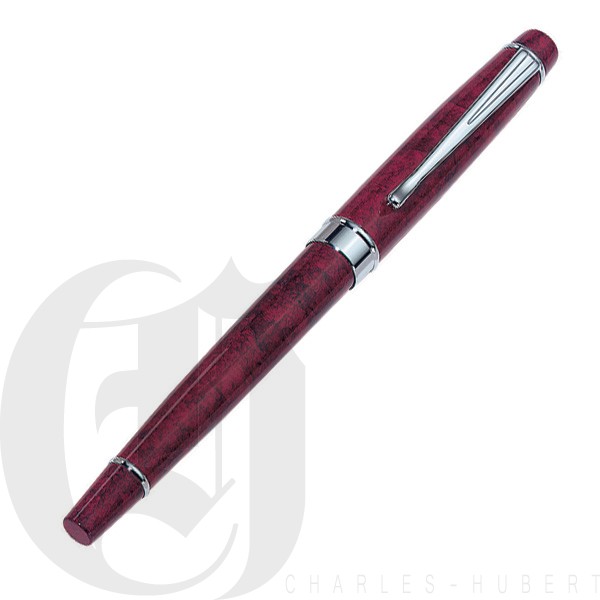 Red Marbleized Roller Ball Pen