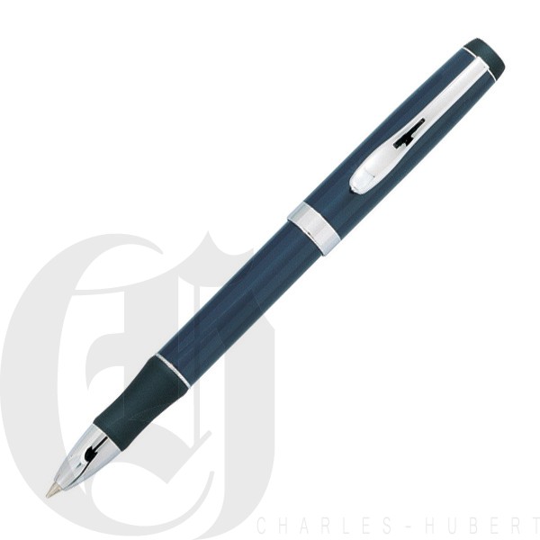 Marbleized Matte Blue Metal Ball Points Pen