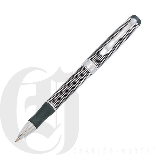 Engraved Tweed Cross Hatch Ball Points Pen