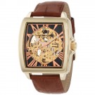 Charles-Hubert Men's Gold-Plated Stainless Steel Skeleton Dial Automatic Watch #3888-A