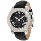 Charles-Hubert Men's Stainless Steel Black Dial Chronograph Watch #3893-W