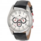 Charles-Hubert Men's Stainless Steel White Dial Chronograph Watch #3895-W