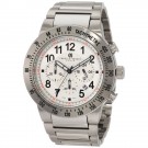 Charles-Hubert Men's Stainless Steel White Dial Chronograph Watch #3896-WW