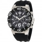 Charles-Hubert Men's Stainless Steel Black Dial Chronograph Watch #3898-B