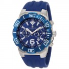 Charles-Hubert Men's Stainless Steel Blue Dial Chronograph Watch #3898-E
