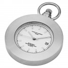 Brushed Finish Open Face Stainless Steel Quartz Pocket Watch