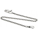 Charles-Hubert Paris Antique-Chrome Finish Pocket Watch Chain