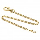 Stainless Steel Gold-Plated Pocket Watch Chain