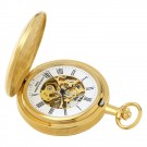 Gold-Plated Double Hunter Case Mechanical Pocket Watch