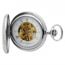 Sterling Silver Two-Tone Demi Hunter Case Mechanical Pocket Watch