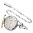 Sterling Silver Two-Tone Hunter Case Quartz Pocket Watch