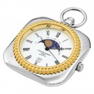 Two-Tone Open Face Quartz Pocket Watch
