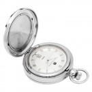 Two-Tone Hunter Case Picture Frame Quartz Pocket Watch