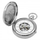 Polished Finish Hunter Case Picture Frame Mechanical Pocket Watch
