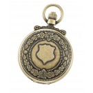 Gold-Plated Antiqued Finish Double Hunter Case Mechanical Pocket Watch