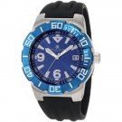 Charles-Hubert Men's Stainless Steel Blue Dial Quartz Watch #3899-BE