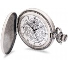 Charles-Hubert Paris Antique Chrome Finish Hunter Case Quartz Pocket Watch