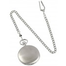 Charles-Hubert Paris Satin Finish Hunter Case Quartz Pocket Watch