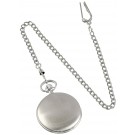 Charles-Hubert Paris Satin Finish Hunter Case Quartz Pocket Watch
