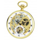 Charles-Hubert Paris Gold-Plated Open Face Mechanical Pocket Watch