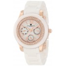 Charles-Hubert Paris Women's Rose-Gold Plated Stainless Steel and Ceramic Quartz Watch 